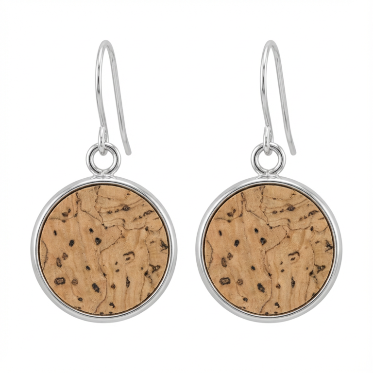 Natural Vegan Cork Dangle Earrings