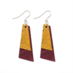 Dangle earrings from plant based materials