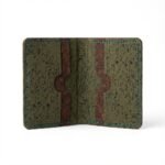 green and brown cork cardholder