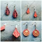pinatex earring collection 4 photo grid